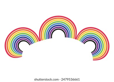 Colorful rainbow or color spectrum flat vector icon for apps and websites