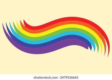 Colorful rainbow or color spectrum flat vector icon for apps and websites