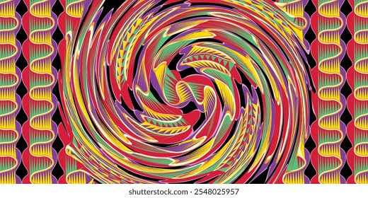Colorful rainbow colored lines for background design, vector illustration style.