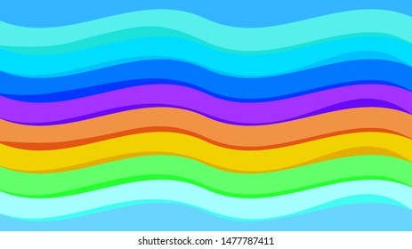 colorful rainbow colors background, abstract colorful wave line, wallpaper rainbow curve multicolor stripes, rainbow art line colors for graphic design, multi colors modern art line style blue yellow