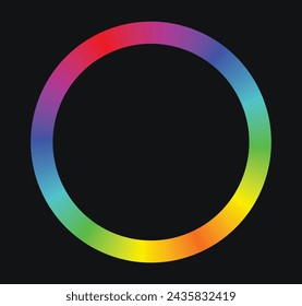 Colorido arco iris colores círculo. vector
