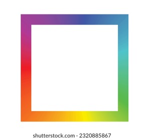 Colorful rainbow colors square. vector