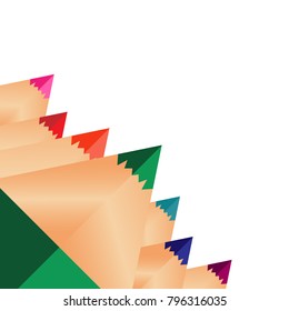 Colorful rainbow concept, Pencil illustration vector