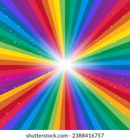 Colorful rainbow design vector illustration. Bright color design background. Trendy rainbow art. Colorful rainbow vector bakcground. Bright design with colorful lines