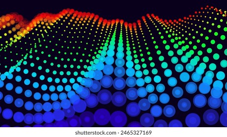 Colorful Rainbow Dots Particles Pride Month Vector Background. Human Rights Diversity Concept. LGBT Individuality Art Event Banner Design. Vector Illustration.