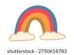 Colorful rainbow Easter holiday sticker