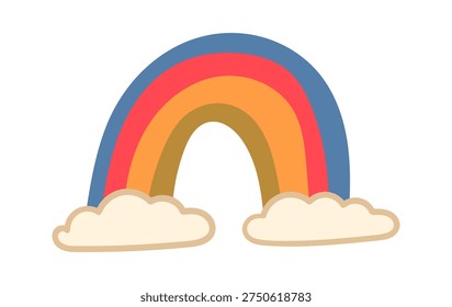 Colorful rainbow Easter holiday sticker