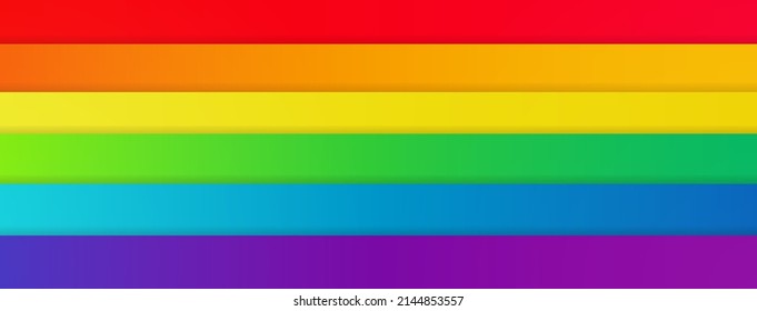 Colorful Rainbow Flag Papercut Art Style Vector Background For LGBT PRIDE