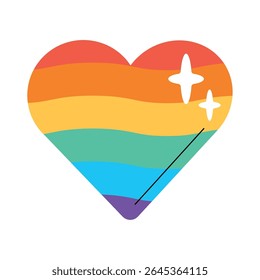 Colorful rainbow flag symbolizing gay pride
