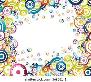 Colorful rainbow frame. Vector illustration