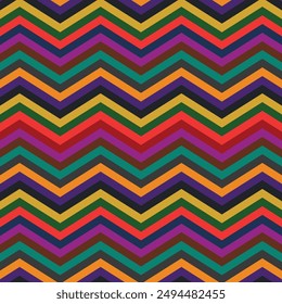 colorful rainbow geometric zigzag pattern