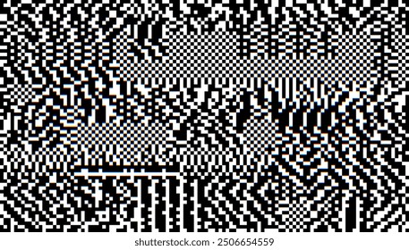 Colorful Rainbow Glitch Broken Screen Effect. Abstract Digital Pixel Noise Glitch Error. Computer Corrupted Memory BSOD Damaged Data Visualization. Overlay Texture Effect Vector Illustration.