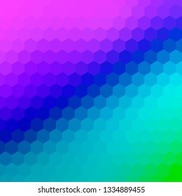 colorful rainbow hexagonal background 