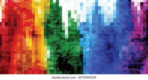 colorful rainbow holi paint color powder explosion isolated white wide panorama background