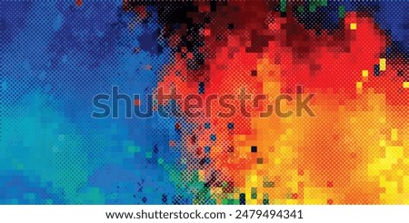 colorful rainbow holi paint color powder explosion isolated white wide panorama background