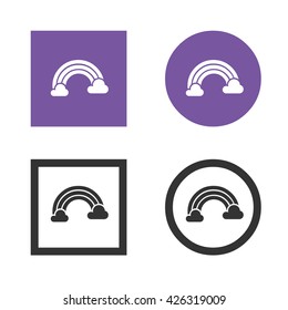Colorful rainbow icon. 