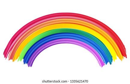 Colorful rainbow icon vector illustration. Weather after the rain symbol.