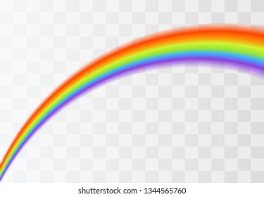 Colorful rainbow icon vector illustration. Weather after the rain symbol.Creative vector illustration of rainbows in different shape isolated on transparent background. Fantasy art design.