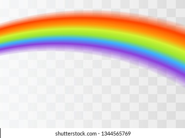 Colorful rainbow icon vector illustration. Weather after the rain symbol.Creative vector illustration of rainbows in different shape isolated on transparent background. Fantasy art design.