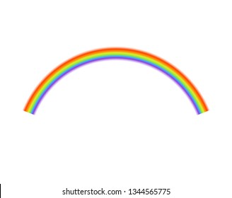 Colorful rainbow icon vector illustration. Weather after the rain symbol.Creative vector illustration of rainbows in different shape isolated on transparent background. Fantasy art design.