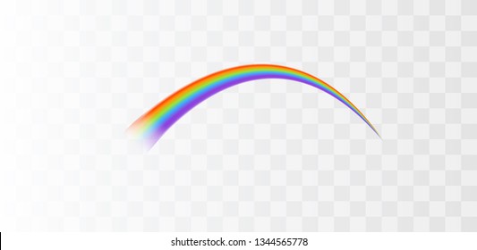 Colorful rainbow icon vector illustration. Weather after the rain symbol.Creative vector illustration of rainbows in different shape isolated on transparent background. Fantasy art design.