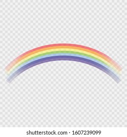 Colorful rainbow icon vector illustration. Weather after the rain symbol.