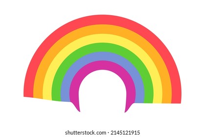 Colorful rainbow icon. Vector illustration