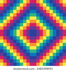 Colorful rainbow instagram background. Rainbow checkered  illustration. Vector gay flag. Gay pride flag. Flag of gay love.