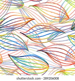 Colorful rainbow leaf seamless pattern texture background vector