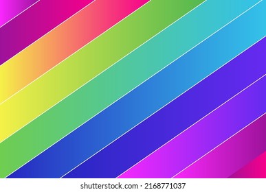Colorful Rainbow Line Gradation Gradient 3D Background Design Vector