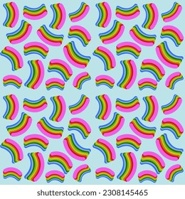 Colorful rainbow lines background pattern for wallpaper design. Texture rainbow for back ground. Background for Pride Month festival.