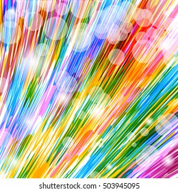 Fondo de coloridas líneas de arcoiris. Ilustración vectorial abstracta de color arcoiris.