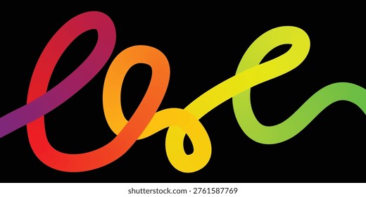 Colorful rainbow loop design element abstract gradient shapes vibrant curves creative graphic illustration