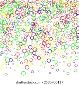 Colorful rainbow matte soft balls in different sizes.  Vector background
