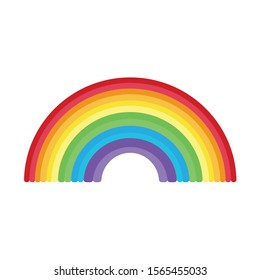 Colorful rainbow on a white background
