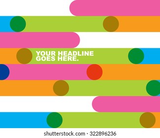 Colorful Rainbow Overlapping Design Template