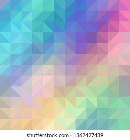 Colorful rainbow polygon background. Vector geometry futuristic decoration. Low poly mesh design.