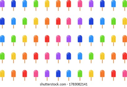 colorful rainbow popsicle grid alignment background pattern