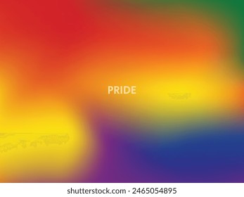 colorful rainbow pride gradient fluid abstract background. LGBT flag pride month blur wallpaper. Light bokeh pride month colorful space gradient wallpaper for presentation template