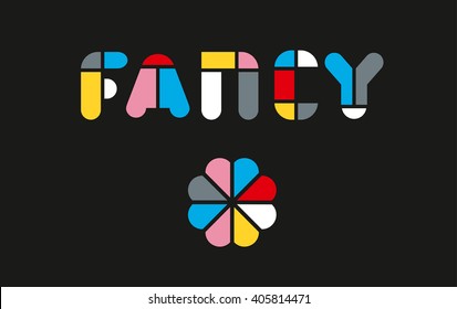 Colorful rainbow retro style Fancy logo design vector template.