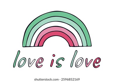 Colorful rainbow shape Abrosexual pride flag Happy pride day LGBTQIA community Pride Month Vector hand drawn doodle for posters, stickers, logo, cards