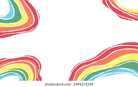 Fondo abstracto de la geometría de la forma del arco iris colorido, Ilustración vectorial.