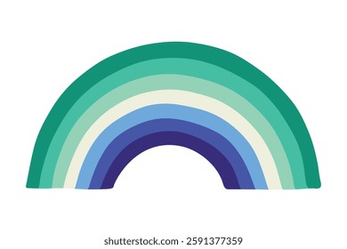 Colorful rainbow shape Gay men pride flag Happy pride day LGBTQ community Pride Month Vector hand drawn doodle for posters, stickers, logo, cards