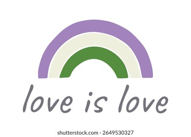 Forma de arco-íris colorida Bandeira do orgulho gay Dia do orgulho feliz Comunidade LGBTQIA Mês do orgulho Vetor mão desenhada doodle para cartazes, adesivos, logotipo, cartões