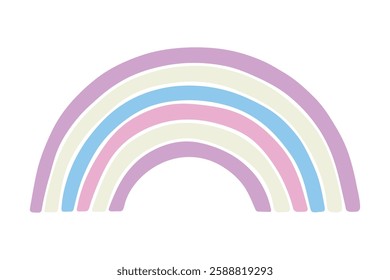 Colorful rainbow shape Intersex pride flag Happy pride day LGBTQ community Pride Month Vector hand drawn doodle for posters, stickers, logo, cards