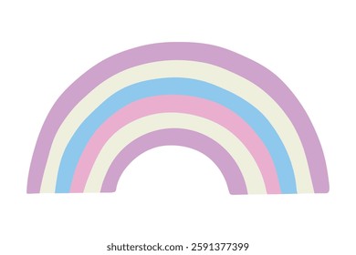 Colorful rainbow shape Intersex pride flag Happy pride day LGBTQ community Pride Month Vector hand drawn doodle for posters, stickers, logo, cards