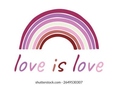 Forma de arco-íris colorida Bandeira do orgulho lésbico Feliz dia do orgulho LGBTQIA comunidade do Mês do Orgulho Desenho à mão desenhado doodle para cartazes, adesivos, logotipo, cartões
