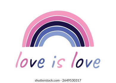 Forma de arco-íris colorido Bandeira do orgulho Omnisexual Feliz Dia do Orgulho LGBTQIA Comunidade do Orgulho Mês do Vetor mão desenhada rabiscar para cartazes, adesivos, logotipo, cartões