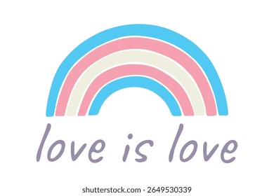 Forma de arco-íris colorido Bandeira do orgulho transgênero Feliz dia do orgulho LGBTQIA comunidade do Mês do Orgulho Desenho à mão desenhado doodle para cartazes, adesivos, logotipo, cartões