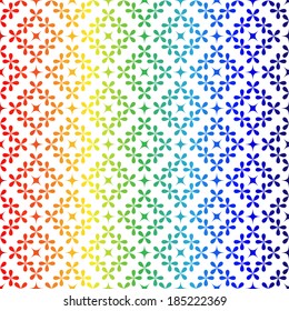 Colorful rainbow simple floral pattern for your design.